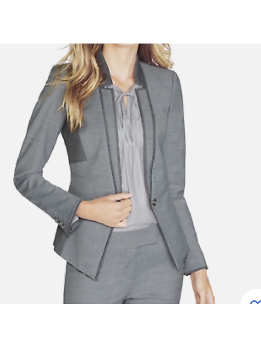 White House Black Market Gray Tailored Blazer Jacket